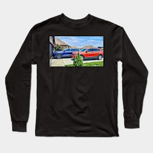 Red and Blue Car Photo Long Sleeve T-Shirt